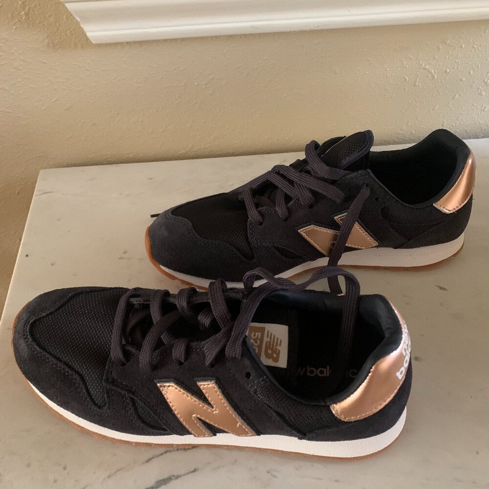 New Balance Black and Rose Gold Women's Athletic Sneakers